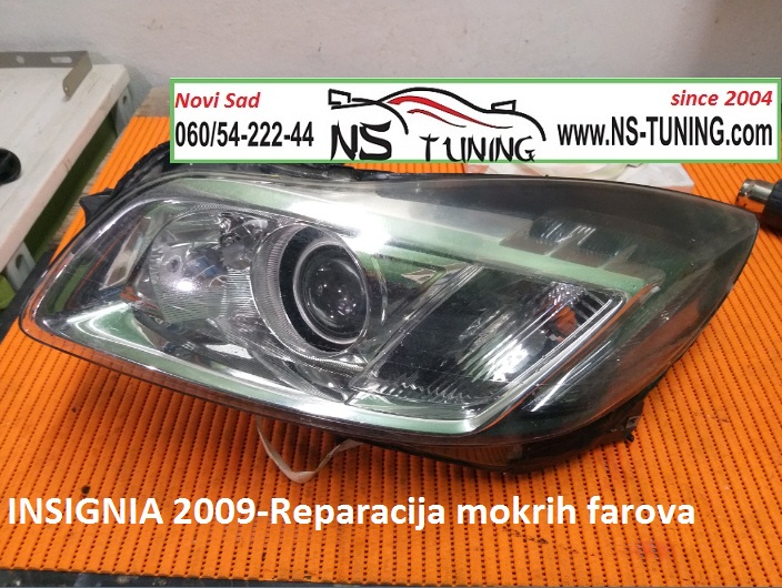 reparacija mokrih farovi kondenz rosa opel insignia 2011 trafo balast 009 720 ugradnja novi sad tuning